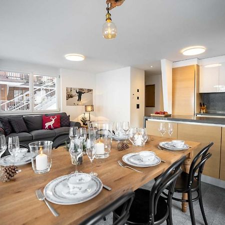 Modern Apartment With Matterhorn View Церматт Экстерьер фото